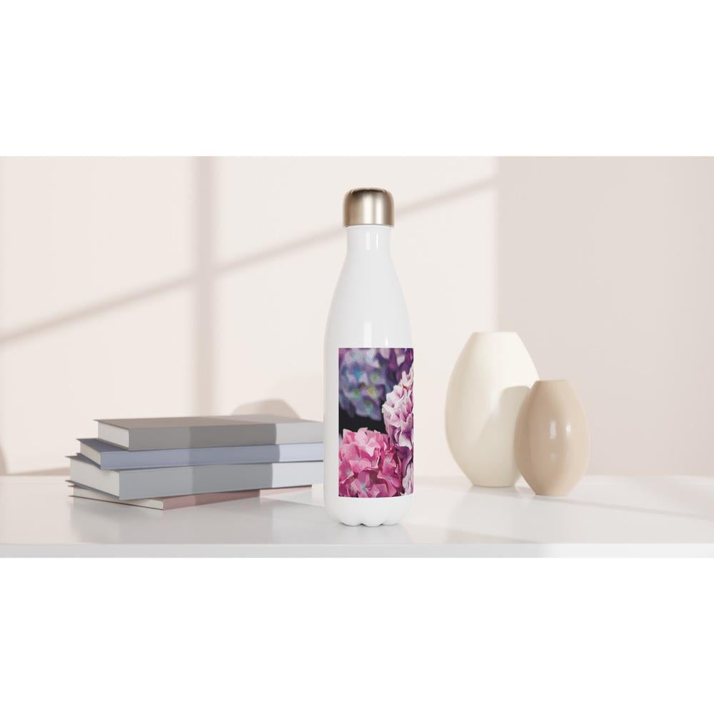 Designer stainless steel water bottle with original artwork by NZ designer
