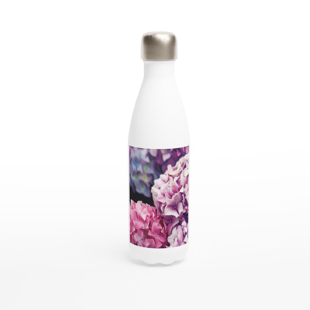 Designer stainless steel water bottle with original artwork by NZ designer