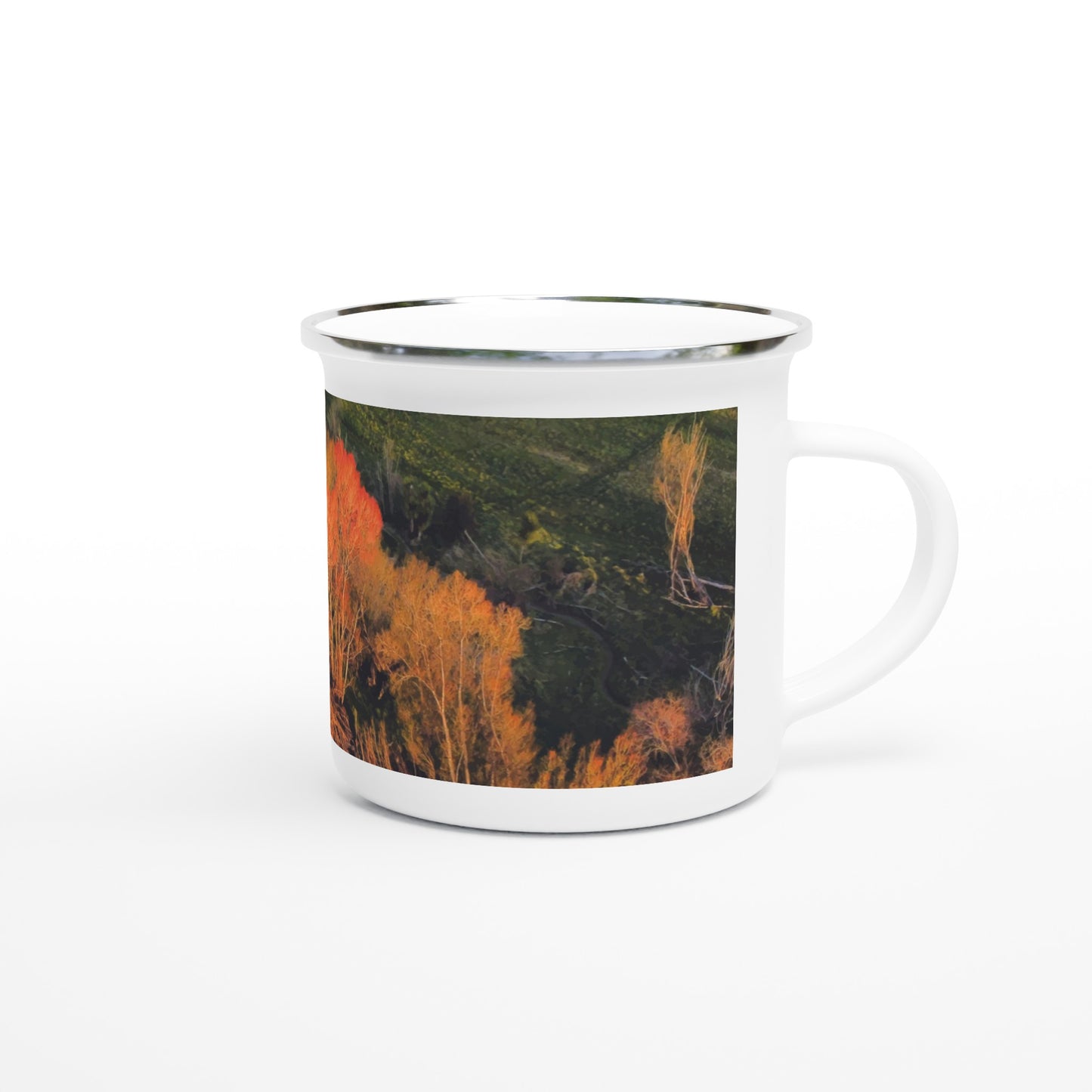 This lightweight Enamel mug is perfect for any event of the day, especially for camping.