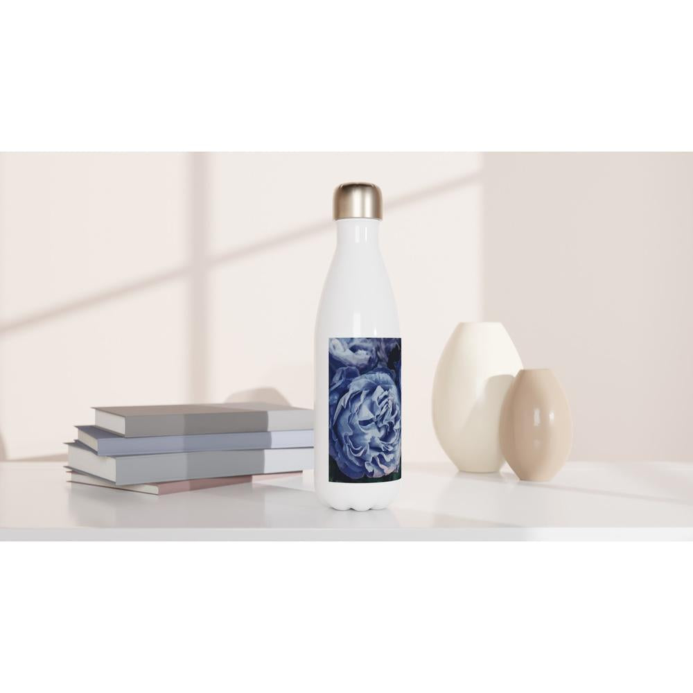 Designer stainless steel water bottle with original artwork by NZ designer
