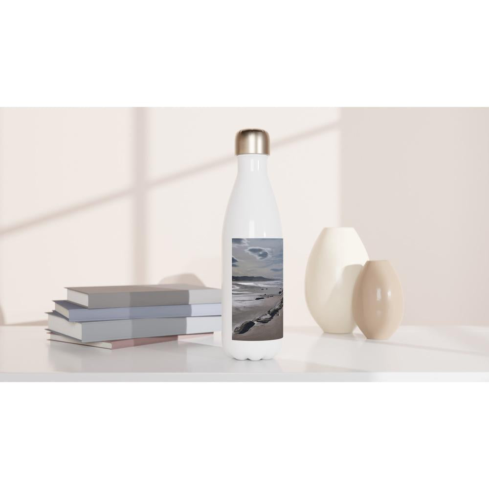 Designer stainless steel water bottle with original artwork by NZ designer