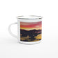 'Mikimiki Sunrise' white 12oz enamel mug