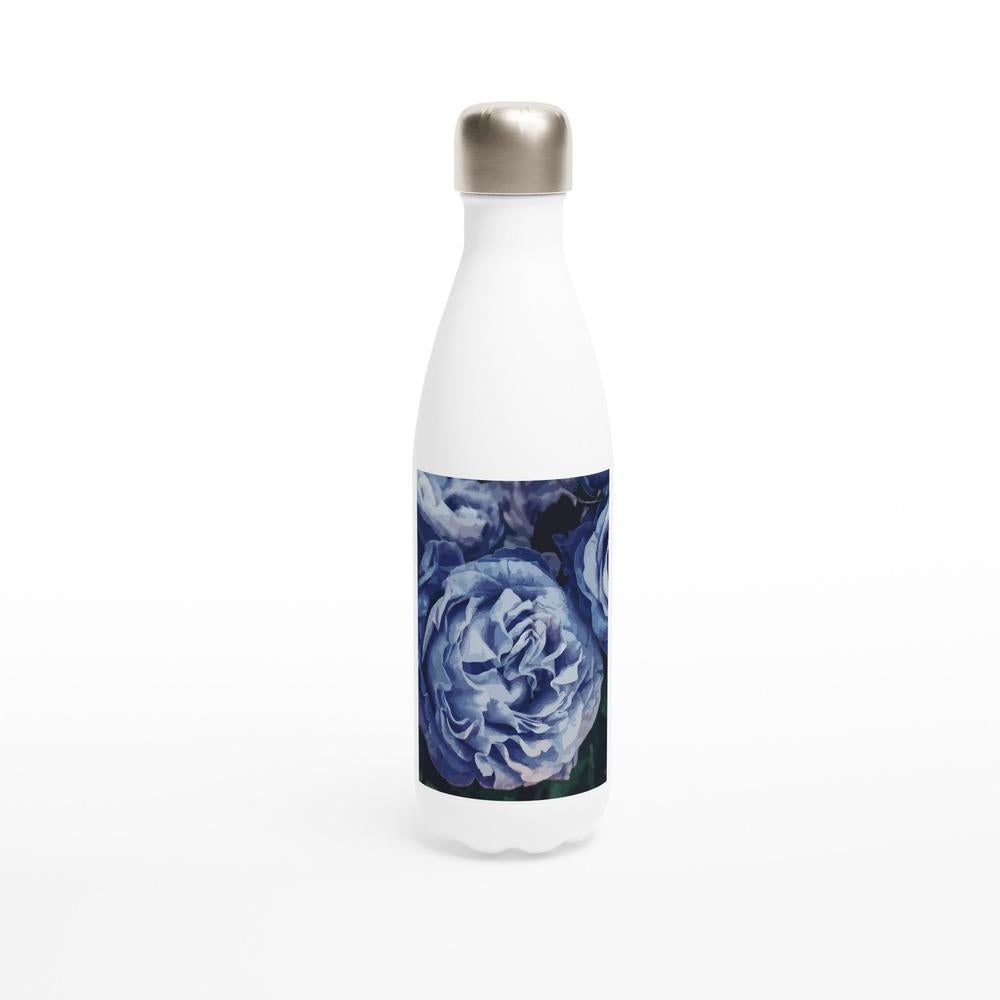 Designer stainless steel water bottle with original artwork by NZ designer