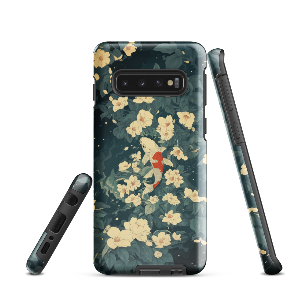 'Koi', a stunning phone case inspired by the graceful elegance of koi fish gliding through a peaceful pond.