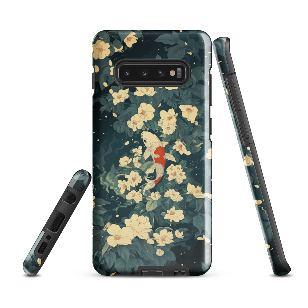 'Koi', a stunning phone case inspired by the graceful elegance of koi fish gliding through a peaceful pond.