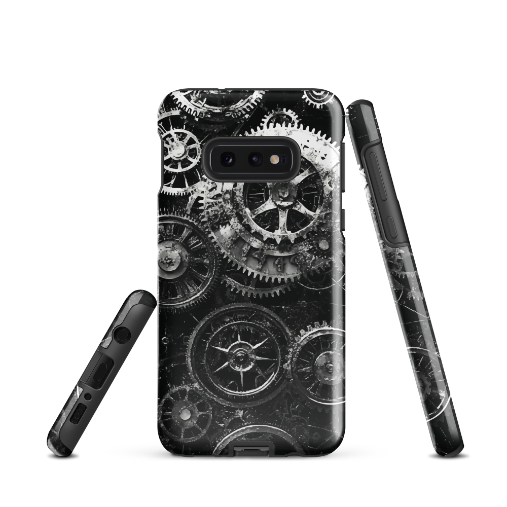 'Clockwork' Samsung phone case, a stunning fusion of gears, cogs, and vintage industrial charm. Inspired by the beauty of classic timepieces and steampunk aesthetics.