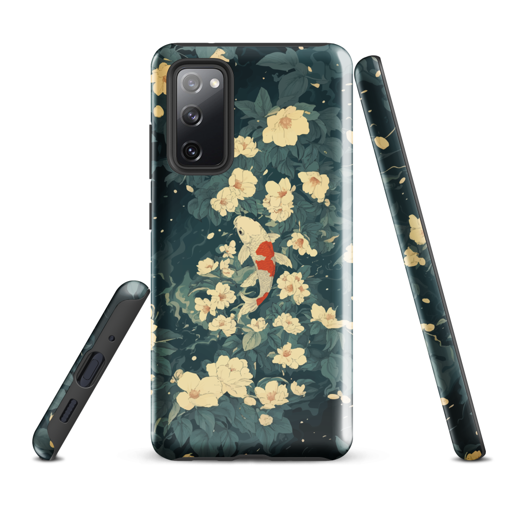 'Koi', a stunning phone case inspired by the graceful elegance of koi fish gliding through a peaceful pond.