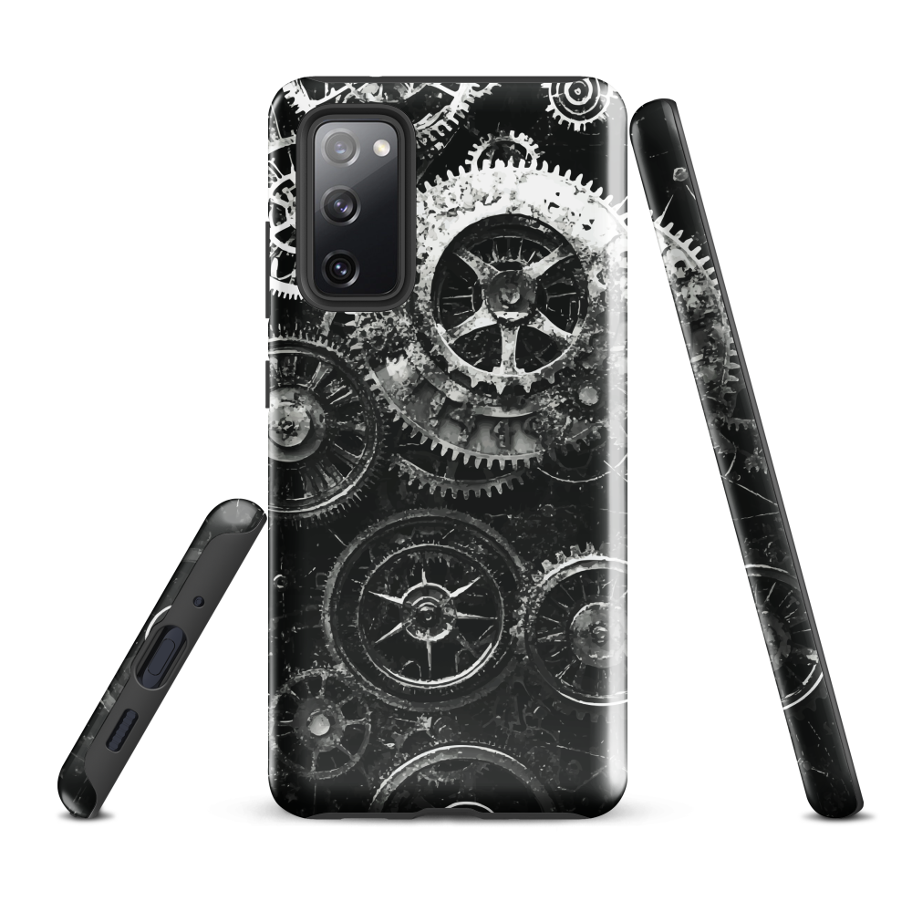 'Clockwork' Samsung phone case, a stunning fusion of gears, cogs, and vintage industrial charm. Inspired by the beauty of classic timepieces and steampunk aesthetics.