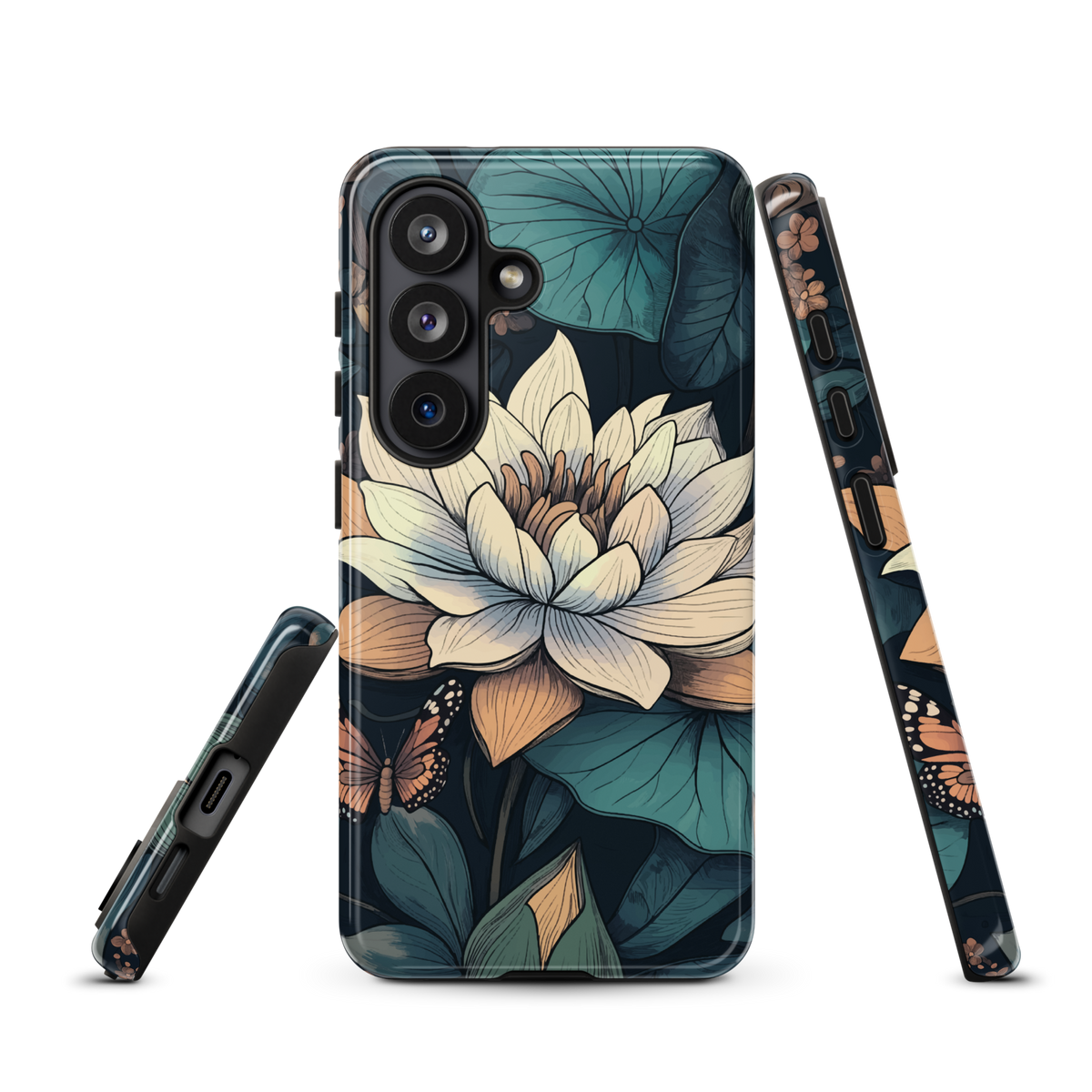 'Water Lily' Samsung Galaxy S26 tough phone case - protective glossy case NZ Australia
