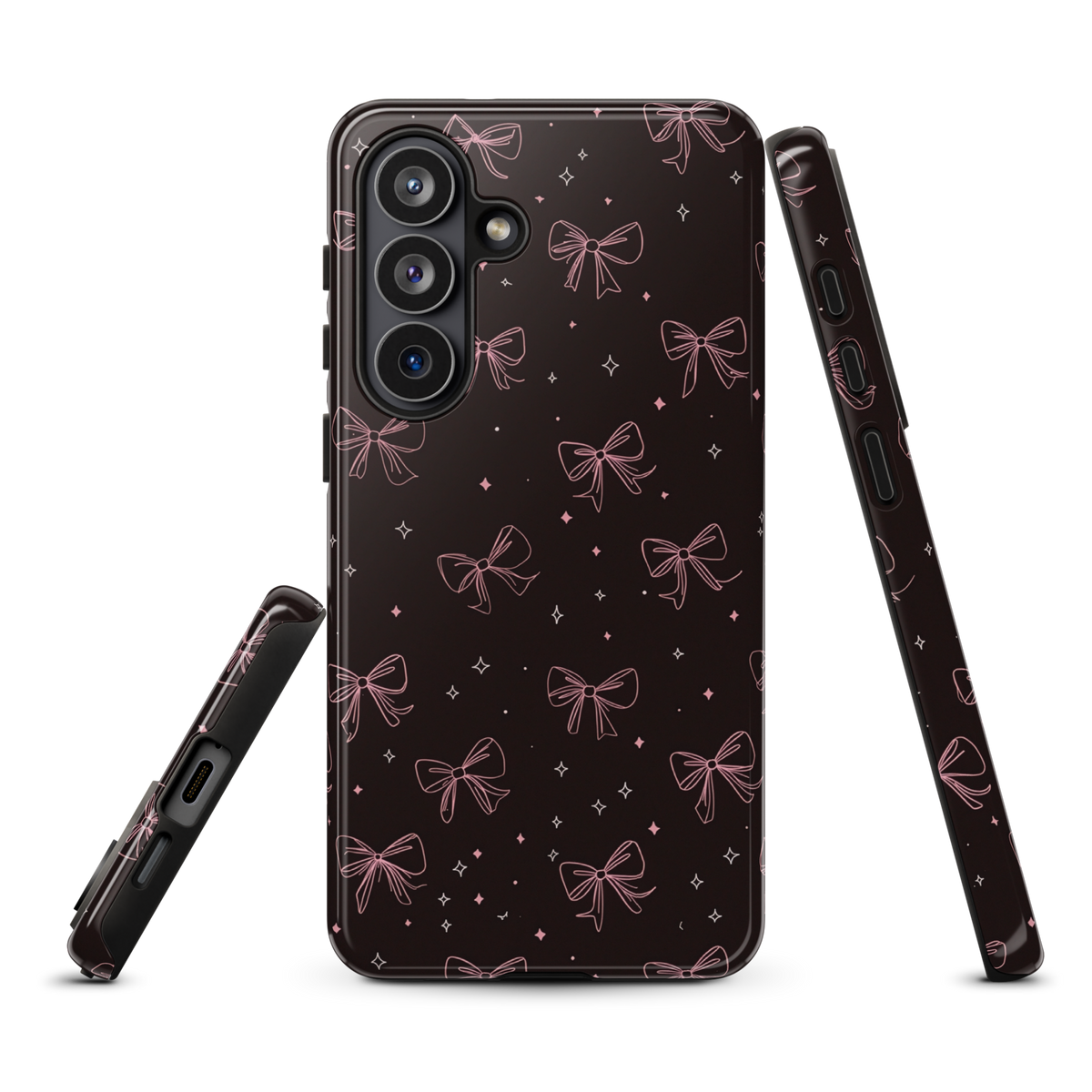 'Midnight Bow' Samsung Galaxy S26 Plus tough phone case - protective glossy case NZ Australia