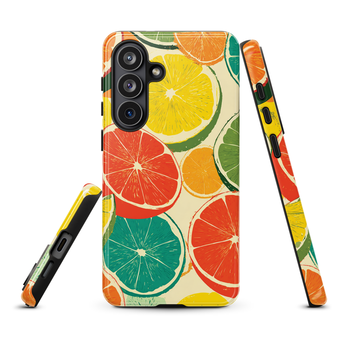 'Citrus Pop' Samsung Galaxy S26 Plus tough phone case - protective glossy case NZ Australia