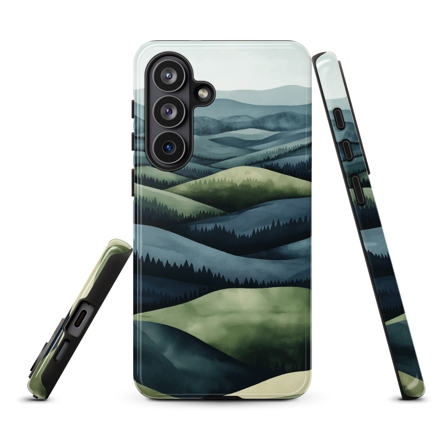 'Blue Mountains' Samsung Galaxy S26 Plus tough phone case - protective glossy case NZ Australia