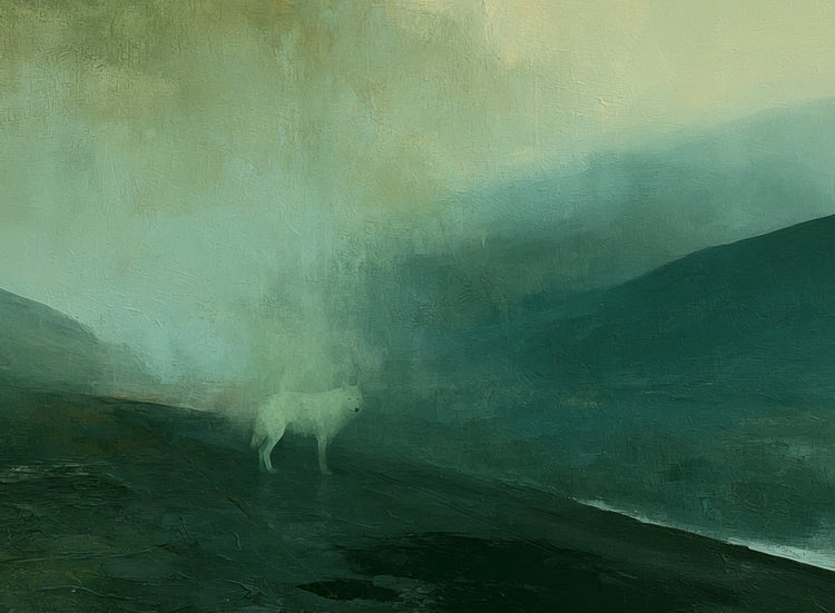 Half Light phone case art series, ghostly animals in moody New Zealand landscapes, curated in the Wairarapa