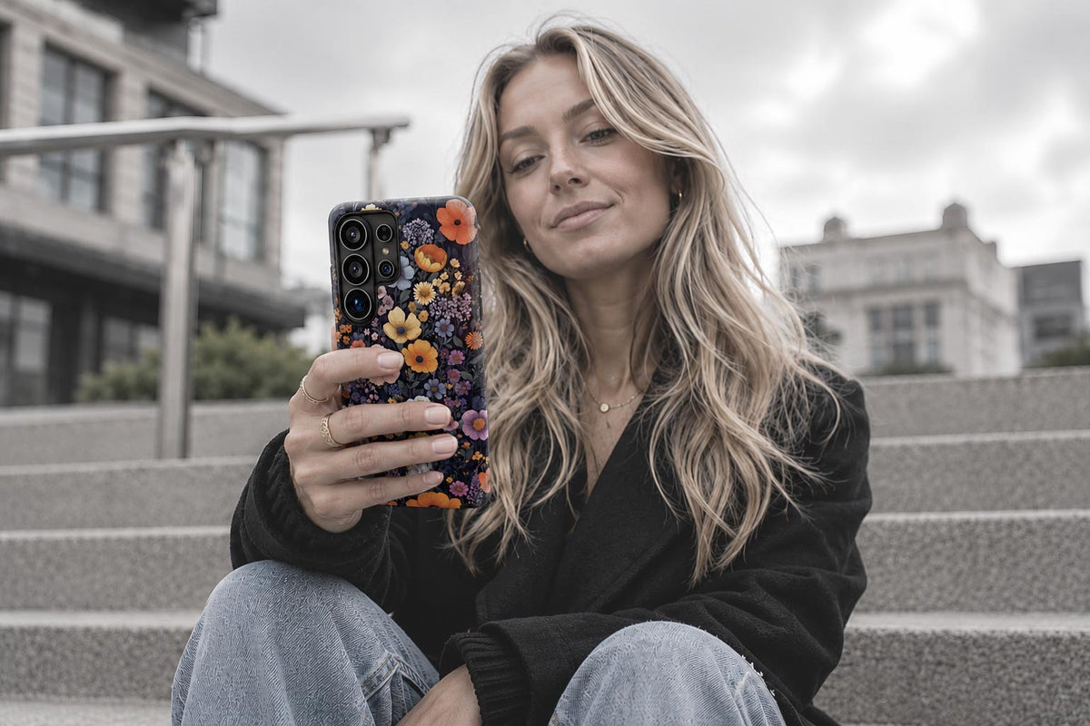 Beautiful floral design Samsung cases to match your style with free shipping