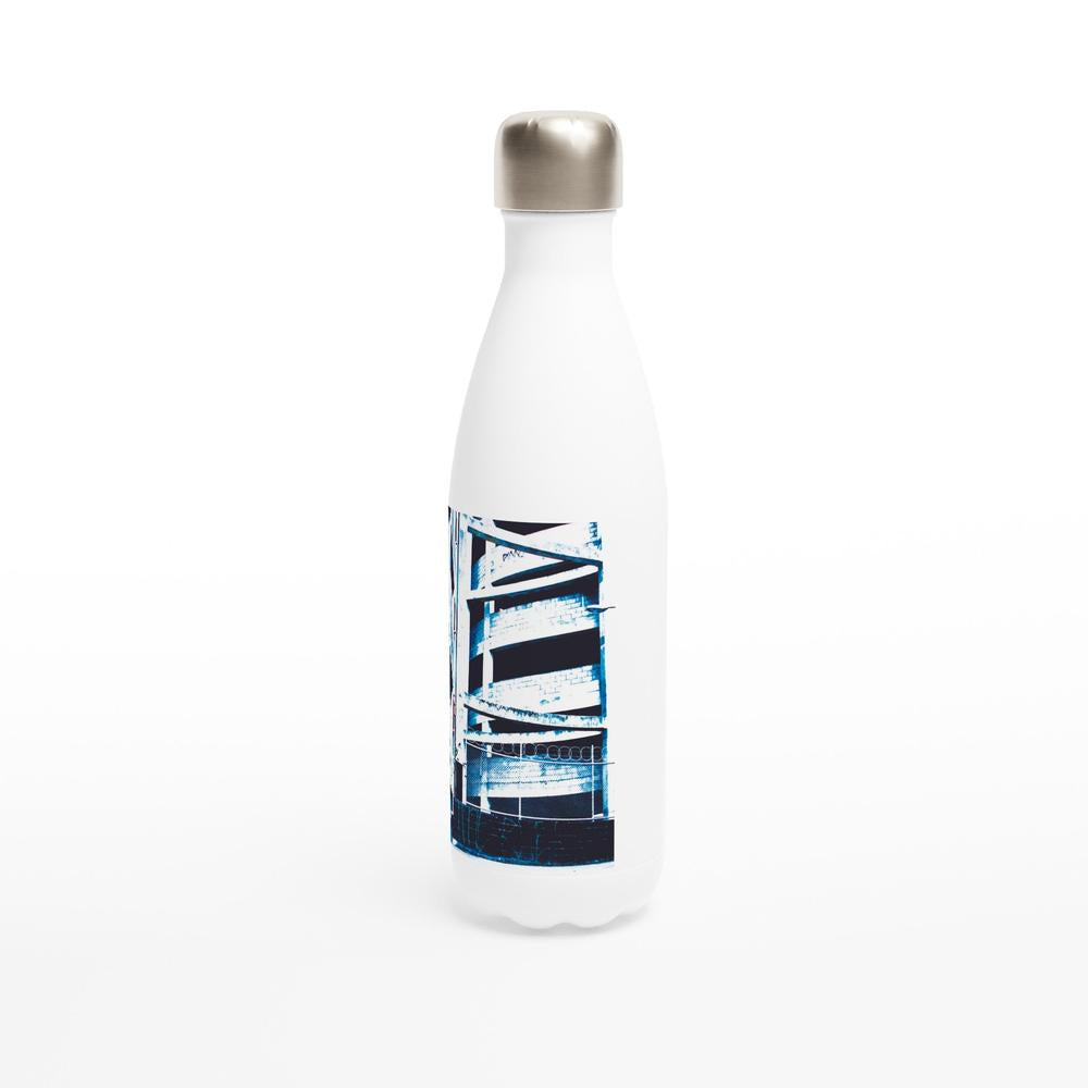 Designer stainless steel water bottle with original artwork by NZ designer