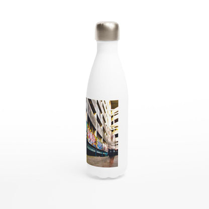 Designer stainless steel water bottle with original artwork by NZ designer