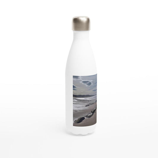 Designer stainless steel water bottle with original artwork by NZ designer