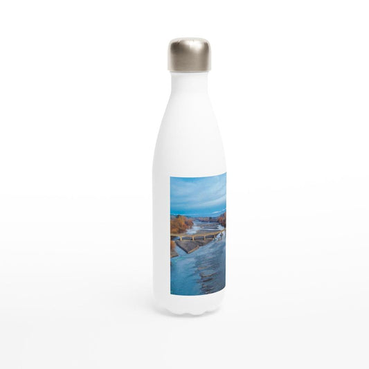 Designer stainless steel water bottle with original artwork by NZ designer