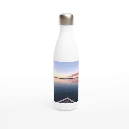 Designer stainless steel water bottle with original artwork by NZ designer