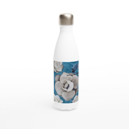 Designer stainless steel water bottle with original artwork by NZ designer