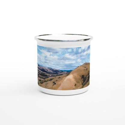 This lightweight Enamel mug is perfect for any event of the day, especially for camping. 