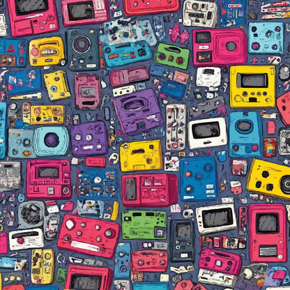 'Arcade' phone case design close-up - detailed print view NZ Australia