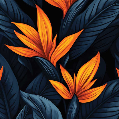 'Bird of Paradise' phone case design close-up - detailed print view NZ Australia
