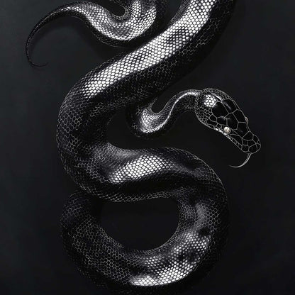 'Black Python' phone case design close-up - detailed print view NZ Australia