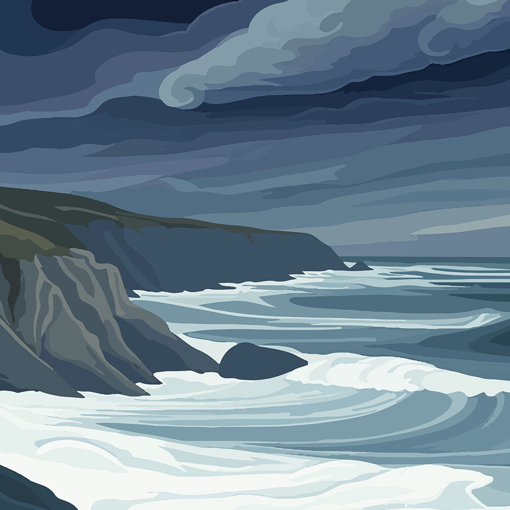 'Cape Kidnappers' phone case design close-up - detailed print view NZ Australia