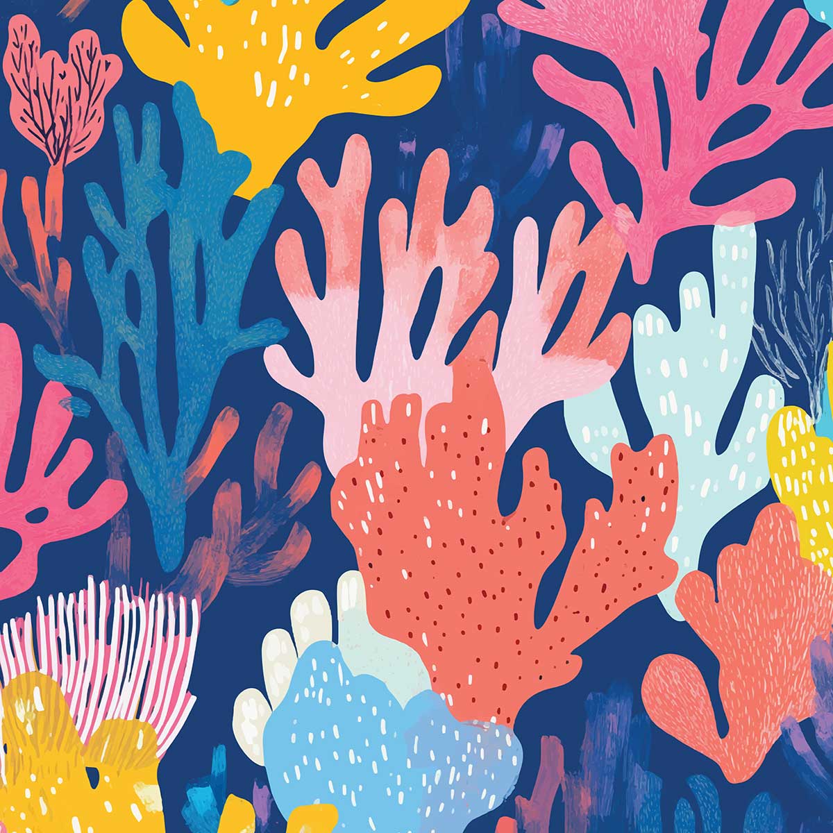 'Coral Reef' phone case design close-up - detailed print view NZ Australia