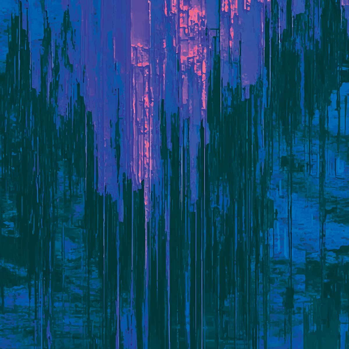 'Digital Glitch' phone case design close-up - detailed print view NZ Australia