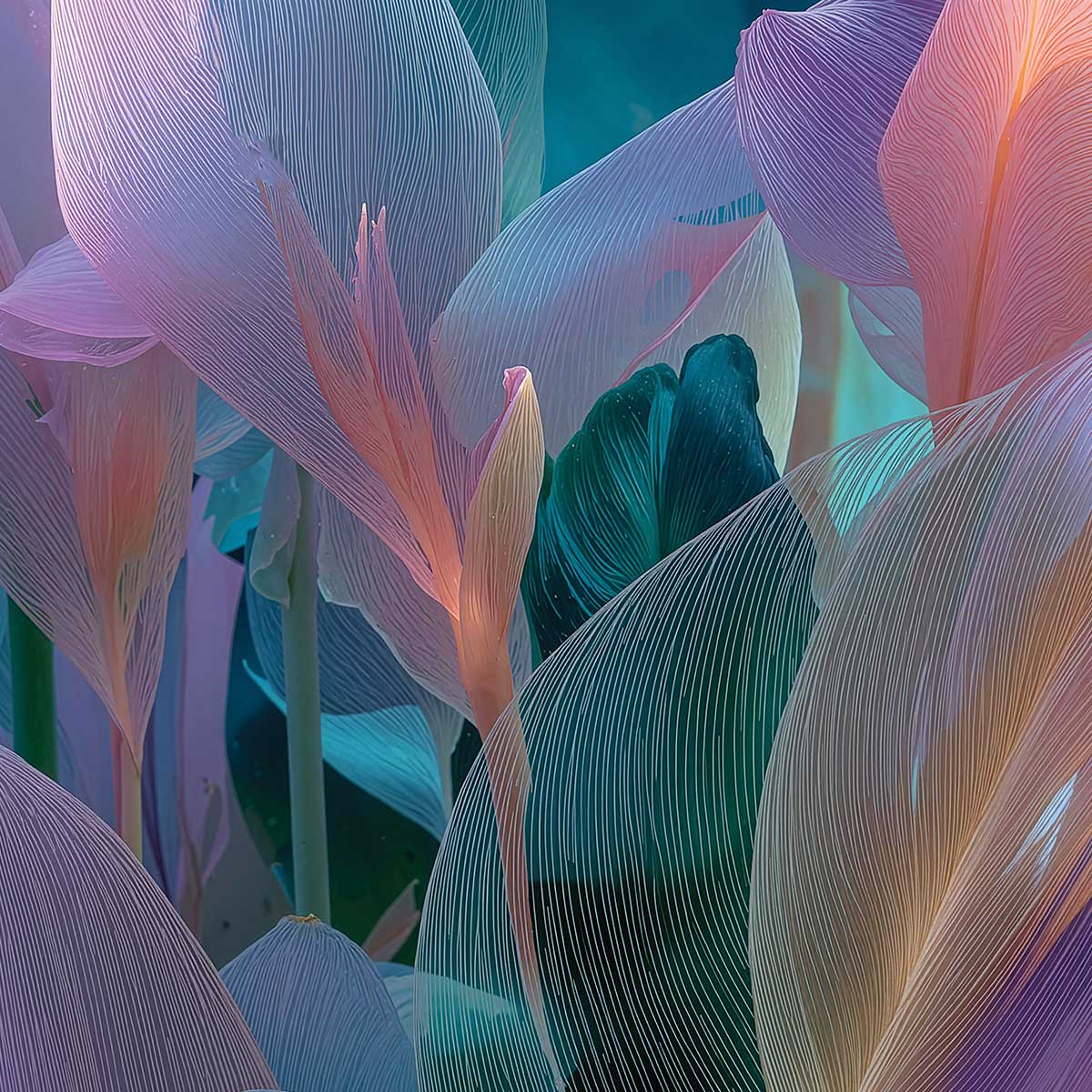 'Ethereal Blades' phone case design close-up - detailed print view NZ Australia