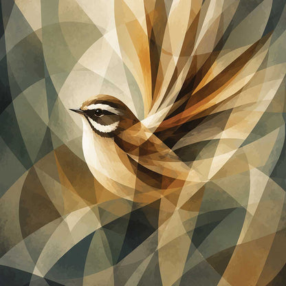 'Fantail' phone case design close-up - detailed print view NZ Australia