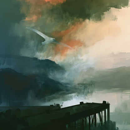'Harbour' phone case design close-up - detailed print view NZ Australia