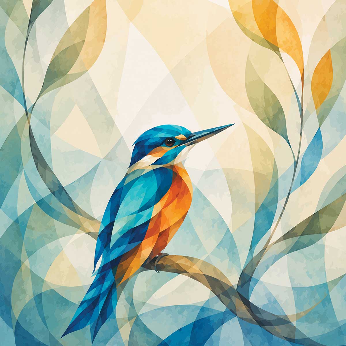 'Kotare' phone case design close-up - detailed print view NZ Australia