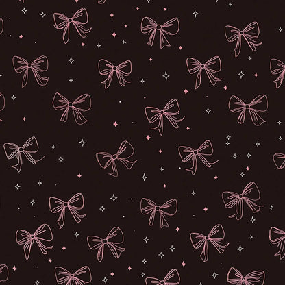 'Midnight Bow' phone case design close-up - detailed print view NZ Australia