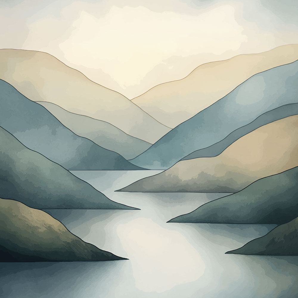 'Misty Mountains' phone case design close-up - detailed print view NZ Australia