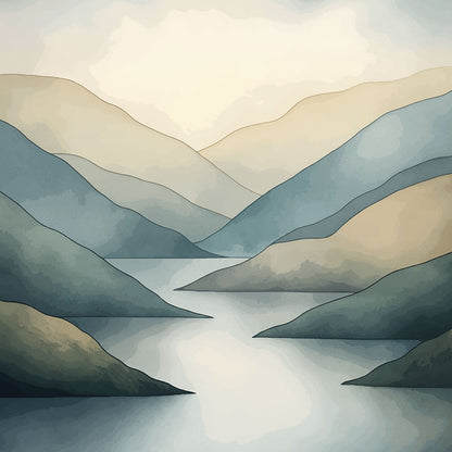 'Misty Mountains' phone case design close-up - detailed print view NZ Australia