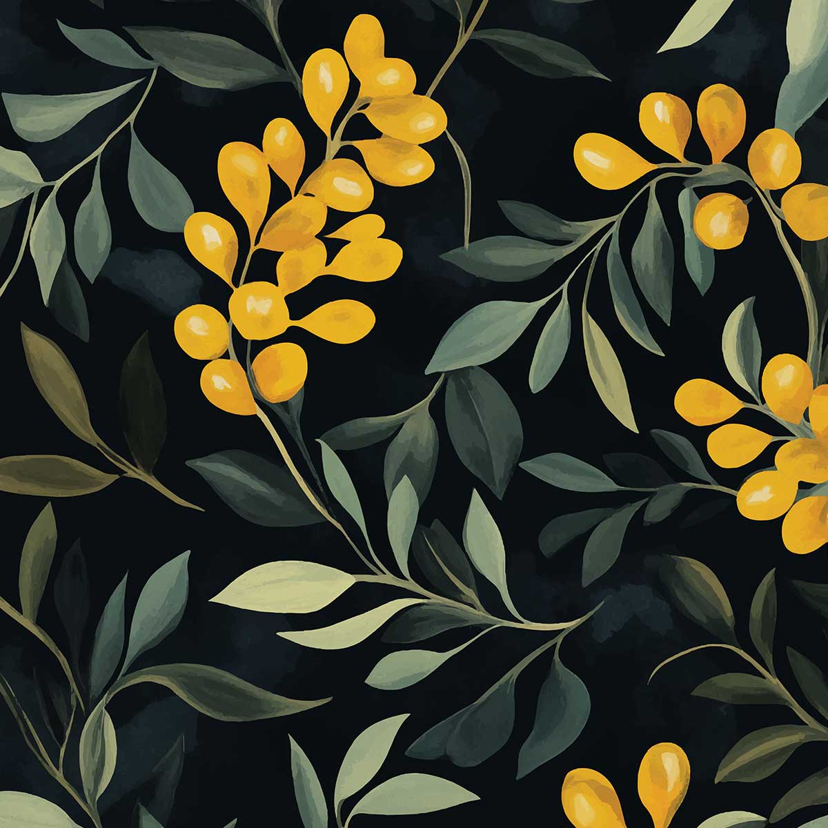 'NZ Kowhai' phone case design close-up - detailed print view NZ Australia