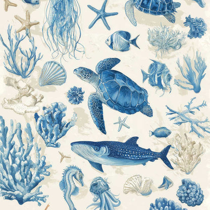 'Ocean sketchbook' phone case design close-up - detailed print view NZ Australia