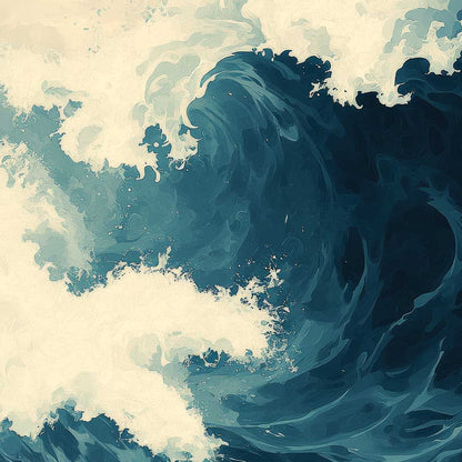 'Rising Swell' phone case design close-up - detailed print view NZ Australia