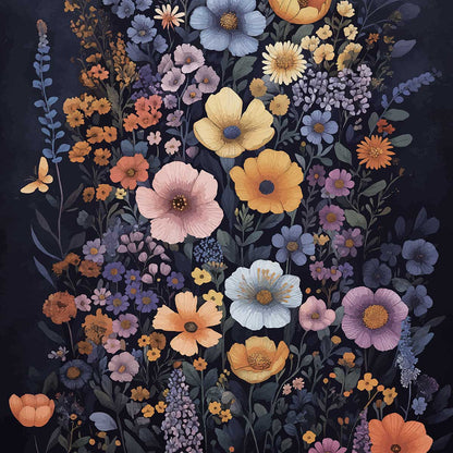 'Wildflowers' phone case design close-up - detailed print view NZ Australia