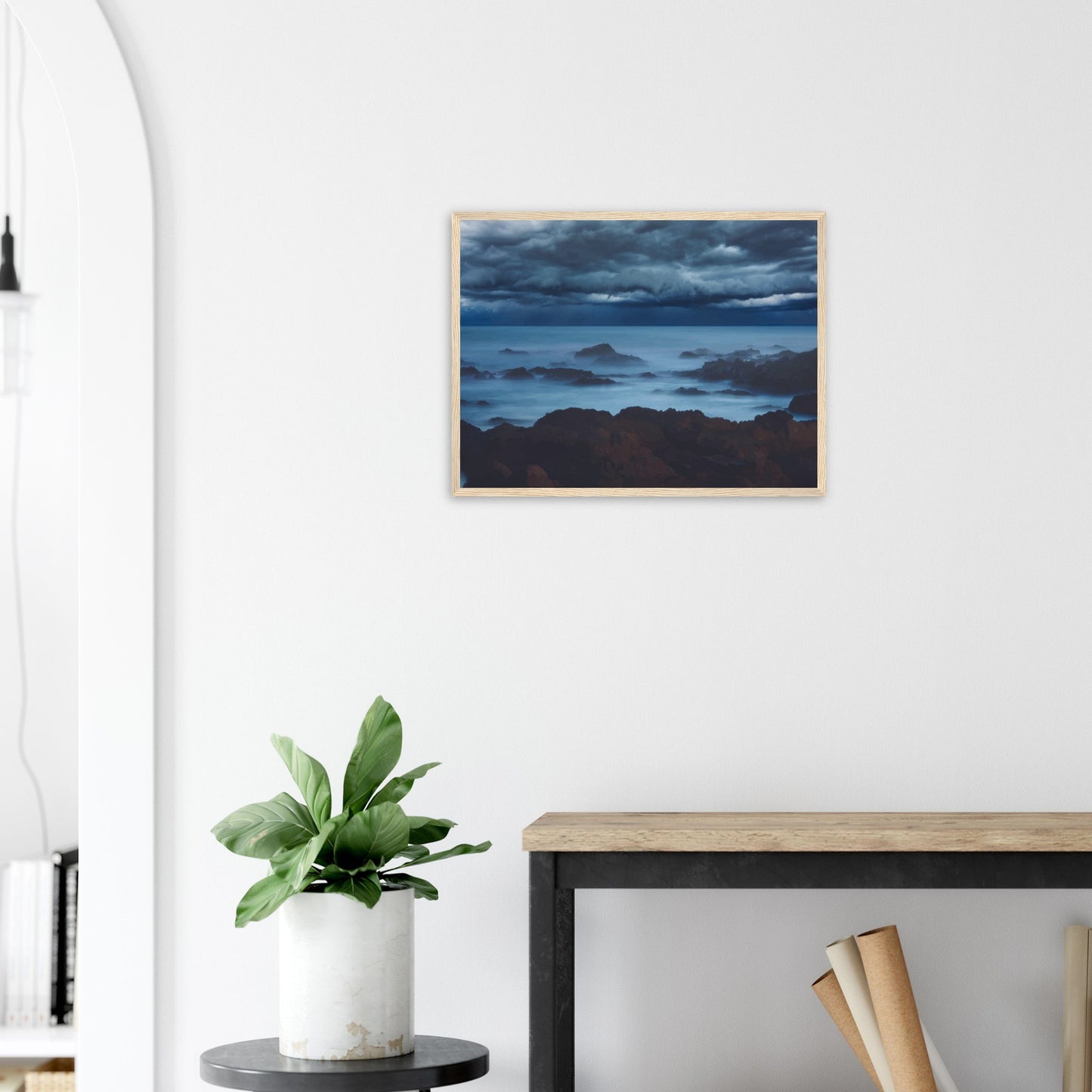 'Island Bay' wooden framed poster