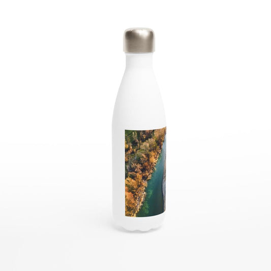 Designer stainless steel water bottle with original artwork by NZ designer