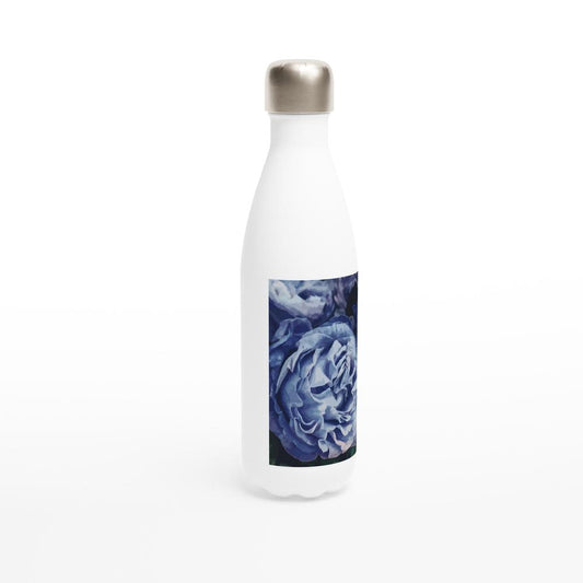 Designer stainless steel water bottle with original artwork by NZ designer