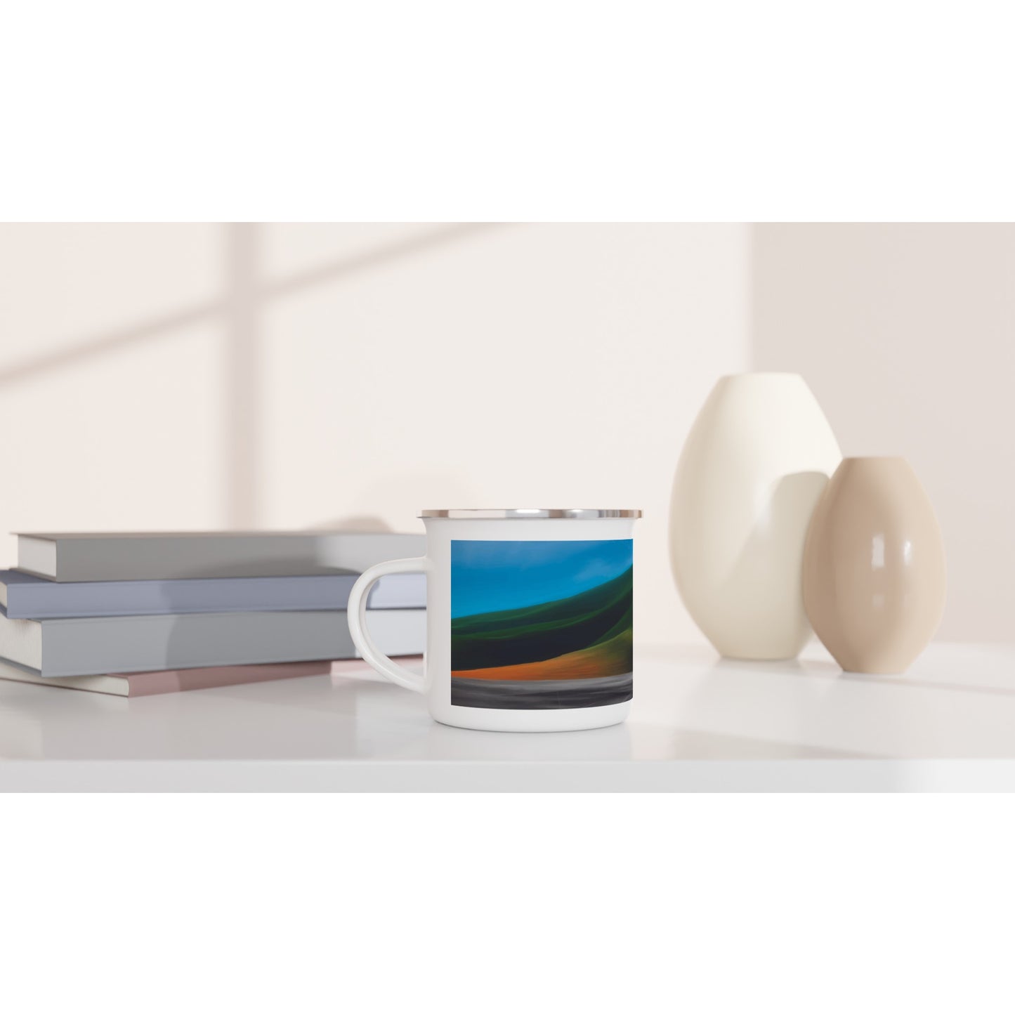 This lightweight Enamel mug is perfect for any event of the day, especially for camping. 
