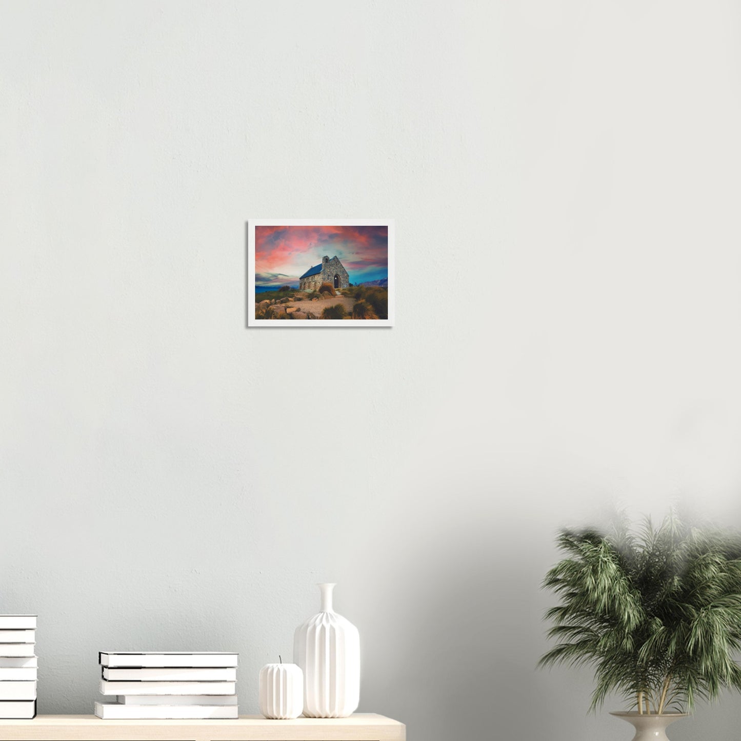 'Lake Tekapo' wooden framed poster