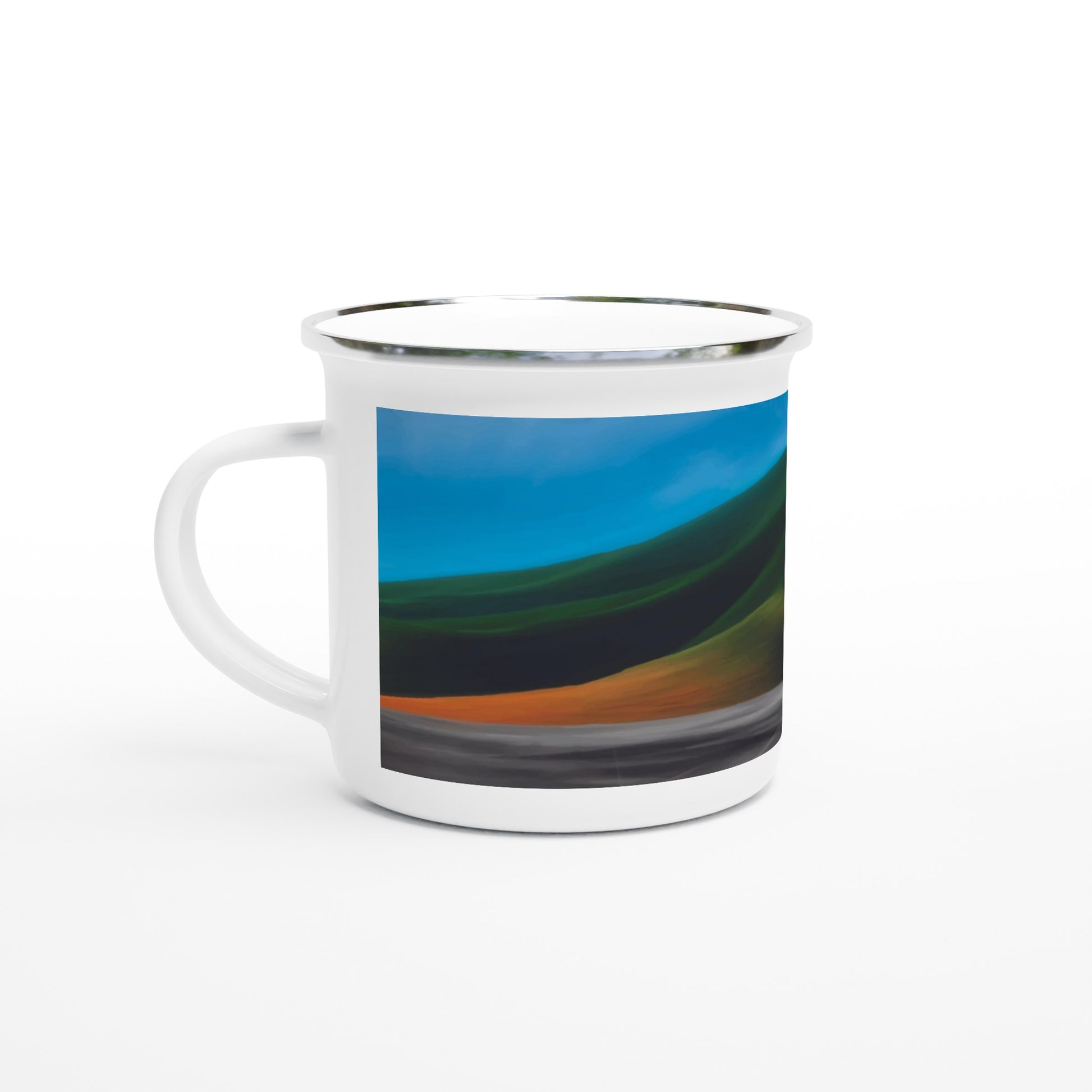 This lightweight Enamel mug is perfect for any event of the day, especially for camping. 