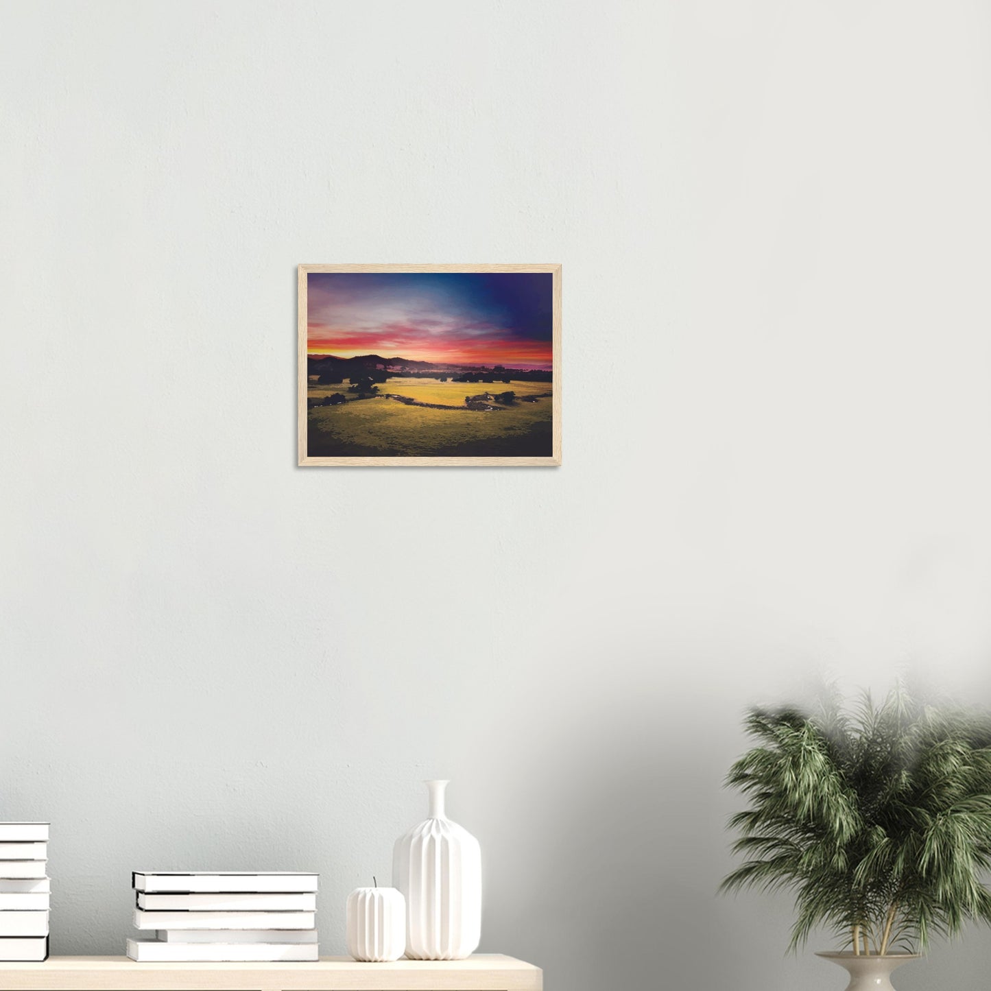 'Mikimiki Sunrise' wooden framed poster