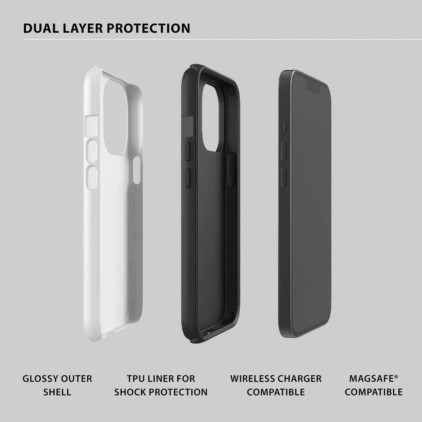Protective iPhone MagSafe tough case product details - dual-layer protective phone case NZ Australia